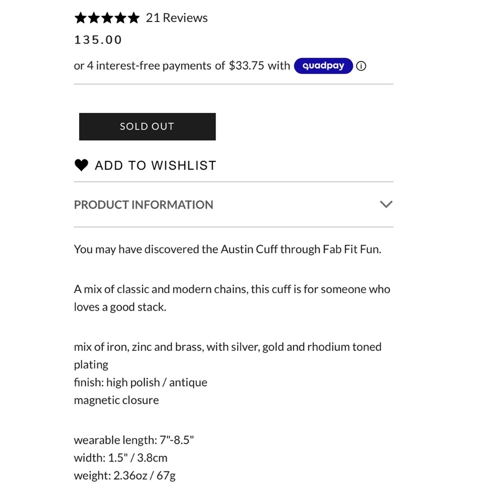 Jenny Bird Austin Cuff Adjustable Bracelet - Picture 12 of 12